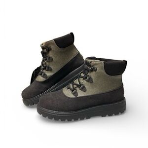 Hey Dude Tonya Eco Shield Black Army Green Slip On Womens Boots Size 7 NEW